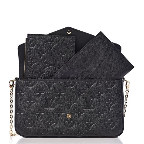 louis vuitton felicie schwarz|louis vuitton monogram empreinte.